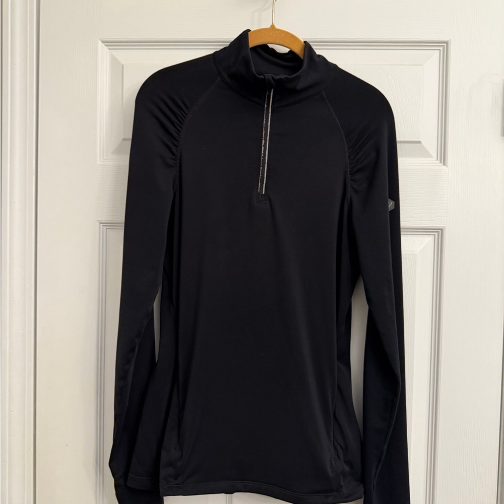 Asics Black MotionDry Quarter-Zip Top